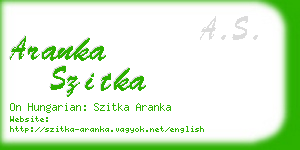 aranka szitka business card